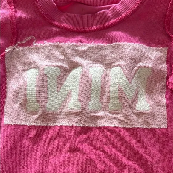 Hot Pink Toddler “MINI” Sweatshirt - Picture 5 of 5